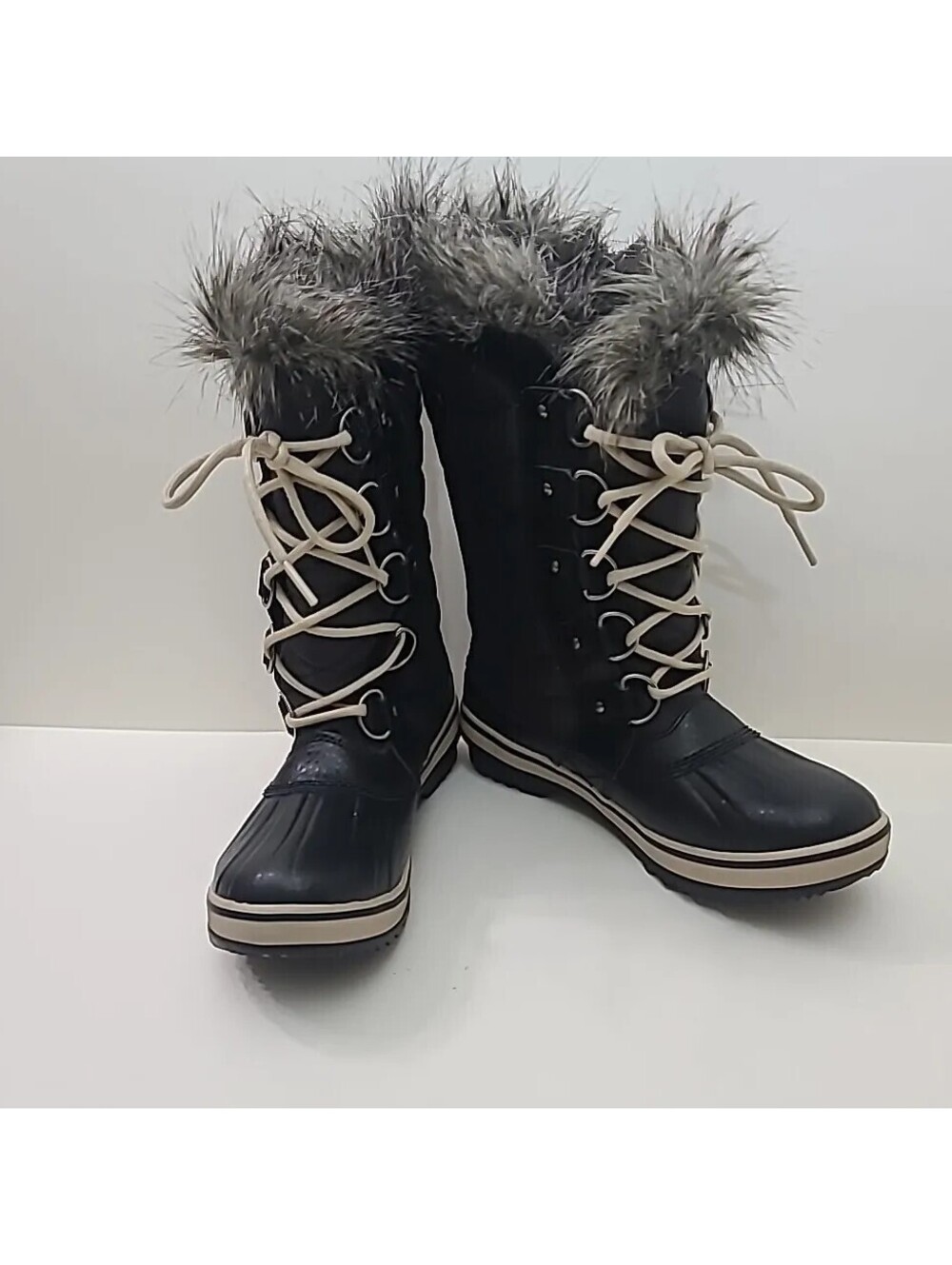 SOREL Women's Tofino II Waterproof Insulated Winter Boots Size 6 Black Tan NWOT